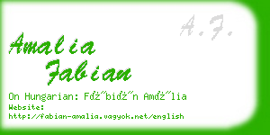 amalia fabian business card